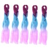 DOITOOL 5pcs Gradient Braid Hair Extensions Fashionable Synthetic Braiding Hair