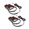 2pcs Running Board LED Lights 800LM White Amber 12V to