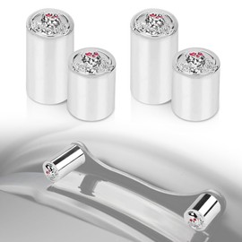 Sresk 3D Skull Rear 4 Point Docking Hardware Cover Kit Fit for Harley Touring Electra Glide Road King Street Glide 2009-2023 Magnetic Cap Accessories (Chrome)