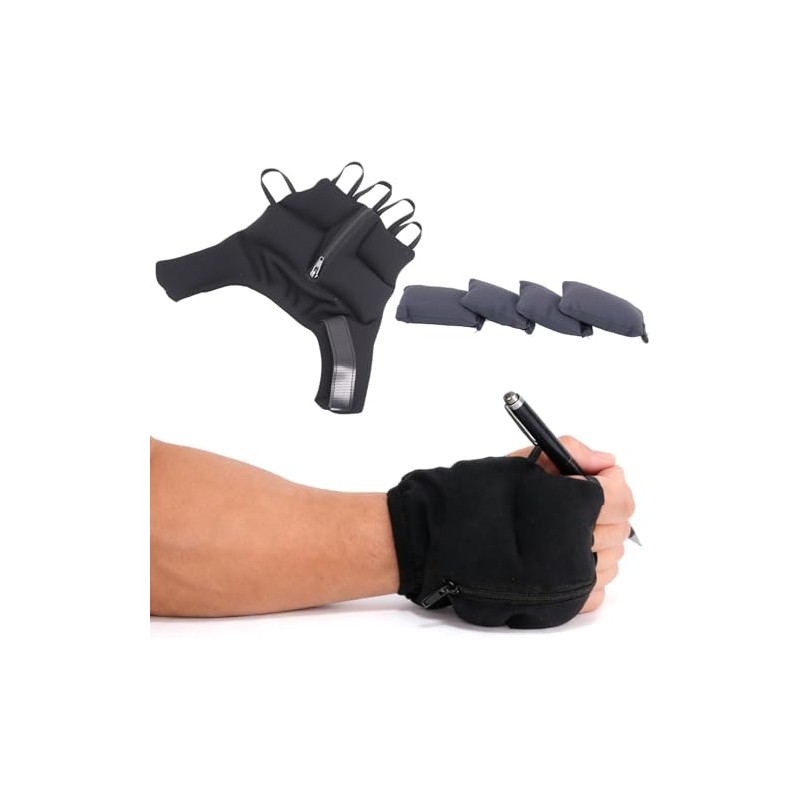 Weighted Gloves, Adjustable Weighted Gloves for Hand Tremors, Adjustable Hand
