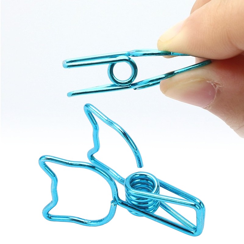100Pcs Cat Binder Clamps Cute Kitten Shape Strong Clamping Durable