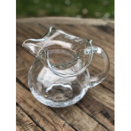 Badash Hemmingway Crystal Glass Pitcher - 42 oz. European Mouth-Blown Floppy Optic Pitcher - Perfect for Water, Iced Tea, Juice - Fine Quality Lead-Free Crystal