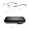 EYE ZOOM 2 Pack Unisex Rimless Metal Frame Reading Glasses