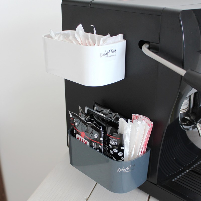 Sgaravatti 64016-104-001 Kalamitica magnetic planter, 12 cm, dark gray