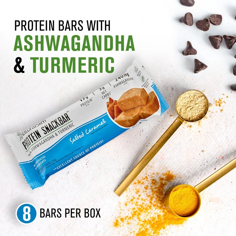 NaturalSlim Protein bars with Ashwagandha & Turmeric - High Protein
