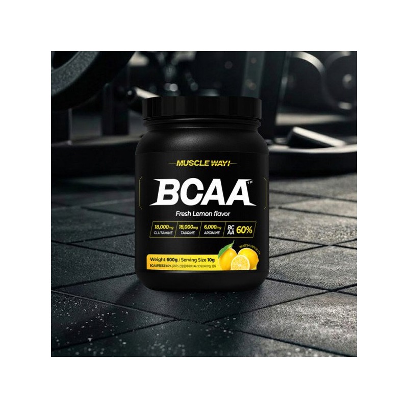 머슬웨이 머슬웨이 BCAA 아미노산 보충제 레몬맛 600g 1개 MuscleWay BCAA