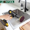 LEONTOOL 4 Inch Drill Powered Brush Tile Scrubber Cleaning Pads,