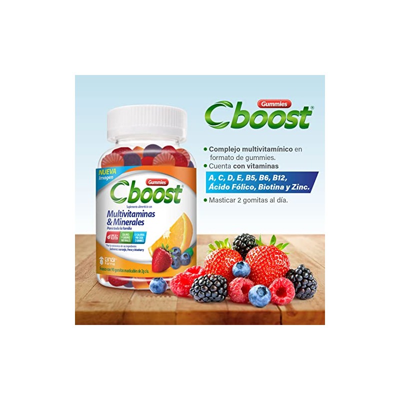 C-Boost - Gomitas con Multivitaminas y Minerales Suplemento alimenticio en
