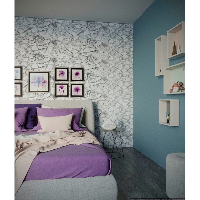 Dundee Deco 3D Wall Panels - White Charcoal Faux Stone