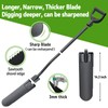 Spade Shovel,15 inch Long Narrow Spade, Heavy Duty Garden Trench
