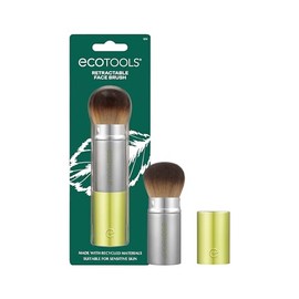 EcoTools, Retractable Face Brush, Brocha Retráctil para Maquillaje, Cerdas Suaves, Aplicación de Base en Polvo y Bronceador, Modelo 1214