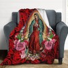Virgin Mary Virgen de Guadalupe Blanket Super Soft Flannel Warm
