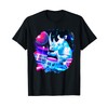 Rhinoceros Playing Drums in Space Outer Space Music Rhino T-Shirt