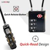 LUXOORO TSA Approved Luggage Lock with Alert Indicator, 3-Digit Resettable