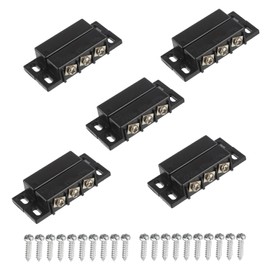 EPLZON Magnetic Reed Switch Normally Open and Normally Closed NC NO Magnetic Proximity Switch for Door Alarm, Window Safety, DC 5V 12V 24V Light GPS Other Equipment Reed Switch (Black, Pack of 5pcs)