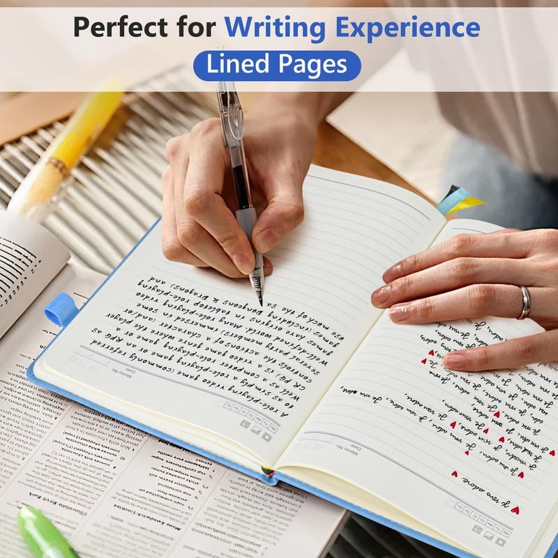 PERCUN Lined Journal Notebook for Men & Women, 160 Pages