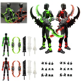 Lqucwepp T13 Action Figure Set（Unassembled）,3D Printed Multi-Jointed Movable Titan 13 Lucky Dummy 13 Mobile Robot, Nova 13 Action Figures Desktop Decorations for Birthday Easter Christmas Party Favor