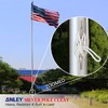 Anley 2 PCS Silver FlagPole Halyard Rope Cleat Hook -