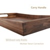 MAGIGO 22 x 14 Inches Large Rectangle Curved Black Walnut