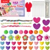 QCZKB Friendship Bracelet String 102 Skeins Fashionable Rainbow Color Embroidery