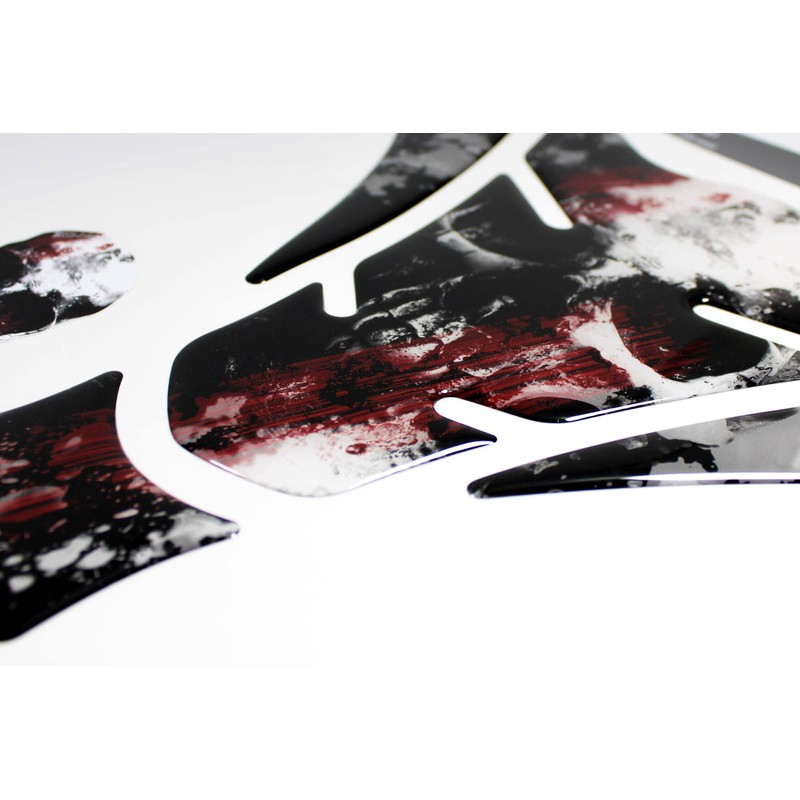 BIKE-label Tank Pad Motorcycle Sticker Skull Compatible with Kawasaki X502361VA