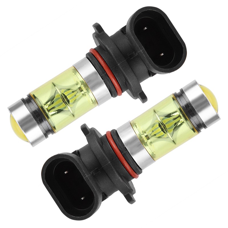 2PC 9006 100W 4300K Yellow LED Headlight Bulbs Kit Fog