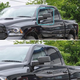 Spec-D Tuning Power Fold Heated Temp Sensor Left Driver Side Mirror Compatible with 2013-2019 Dodge Ram 1500