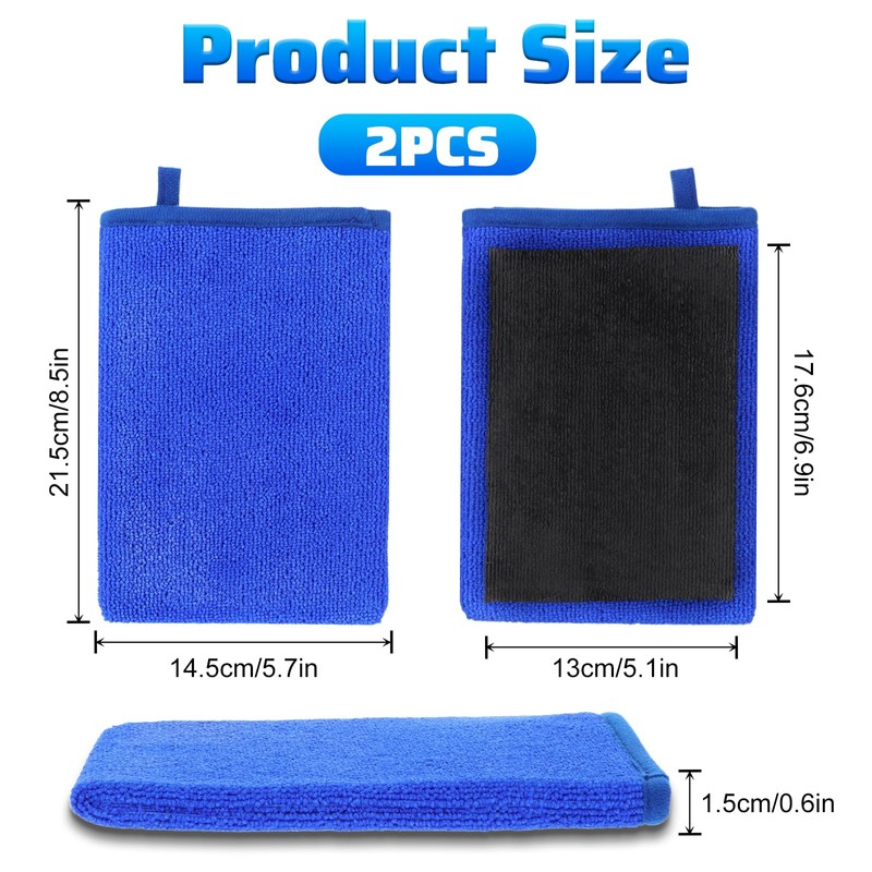 Quilax 2 Pack Clay Mitt Auto Detailing, Fine Grade Alternative