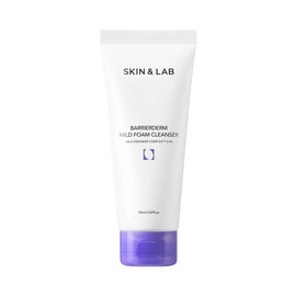 Skin & LAB Barrier Darm Mild Foam Cleanser, 5.1 fl oz (150 ml), Face Foam, Formulated with Ceramide, Skin Barrier Care, Hypoallergenic Facial Cleanser, Highly Moisturizing, For Sensitive and Dry Skin, Korean Cosmetics