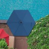 Jorohiker 7.5ft Patio Umbrella Replacement Canopy for 6 Ribs，Durable，Waterproof, UV-Resistant