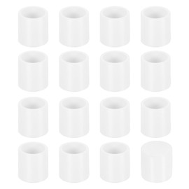 uxcell 56Pcs Chair Leg Caps, 10mm (2/5 Inch) Non-Marking PVC Chair Leg Tips Non-Slip Chair Leg Floor Protectors Round Table Covers End Caps for Furniture, White