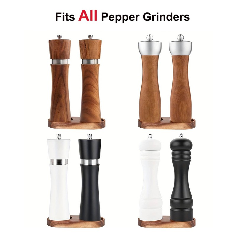 TooWoom Salt and Pepper Grinder Mill Tray, Larger Retro Color