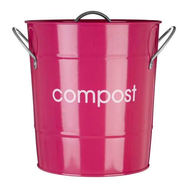 Premier Housewares Compost Bin Hot Pink Compost Bin Kitchen Steel Garden Compost Bin Outdoor Compost Bin Zinc Compost Bins Garden Kitchen Compost Bin