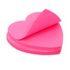 Mini Skater Hot Pink Kraft Paper Sticky Notes Heart Shaped