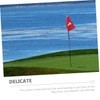 Sewroro 4pcs Golf Green Flags Targeting Golf Practice Flag Court