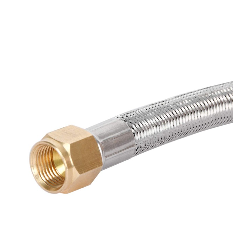 GasSaf 6FT Propane Regulator Hose with Gauge, Grill Regulator Hose