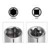 sourcing map 6-Point Shallow Socket, 1/4" Drive 2pcs 8mm Deep