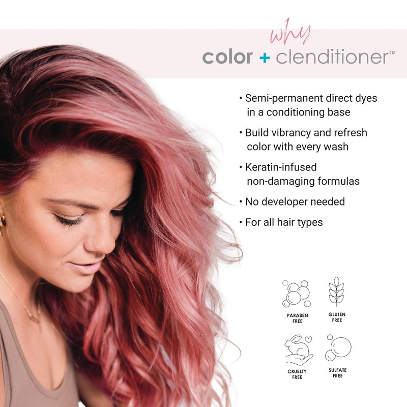 Keracolor Clenditioner for Brunettes ROSE GOLD Hair Dye - Semi