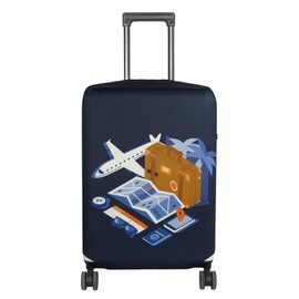 HYPER VENTURE Washable Luggage Cover - Fashion Suitcase Protector Fits 31-32 Inch Luggage (Journey, XL)