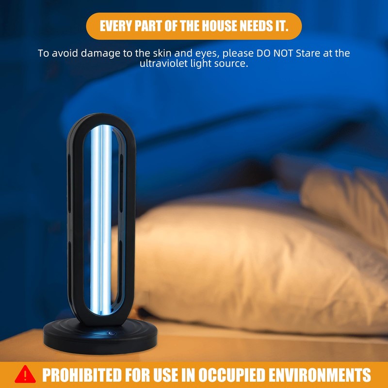 Ultraviolet Germicidal Lamp 110V, 38W Ozone UV Light for Whole