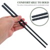 Hemoton 4 Pairs Steel- core Silicone Chopstick Cooking Chopsticks Non-