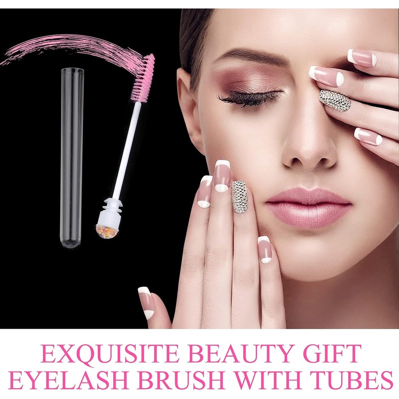 Dming 50pcs cepillo de pestañas varita de maquillaje herramienta de