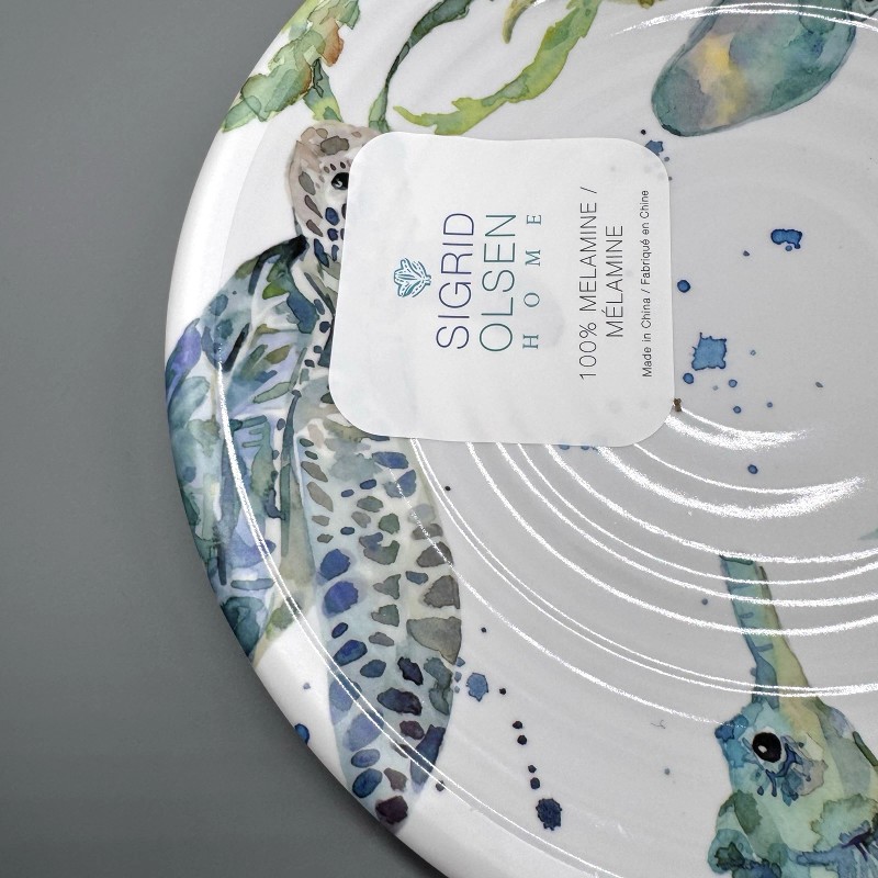 Sigrid Olsen x4 Sigrid Olsen Sea Turtle Melamine Salad Plate