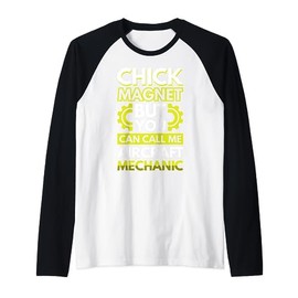 Chick Magnet but you can call me Aircraft Mechanic Raglan Baseball Tee