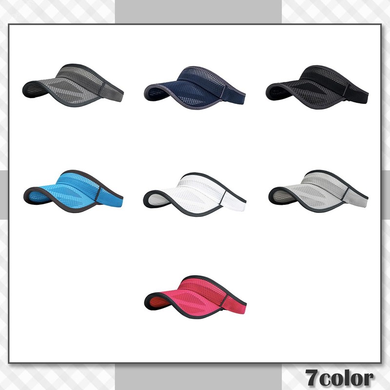 [クロム クレイン] 帽子 サンバイザー メッシュ 無地 デザイン 日よけ アウトドア スポーツ