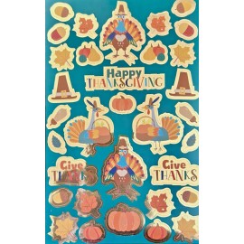 CREATOLOGY THANKS GIVING, FALL, TURKEY, PUMPKINS, CORN, ONE SHEET BEAUTIFUL STICKERS #FAL08