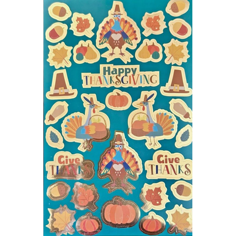 CREATOLOGY THANKS GIVING, FALL, TURKEY, PUMPKINS, CORN, ONE SHEET BEAUTIFUL