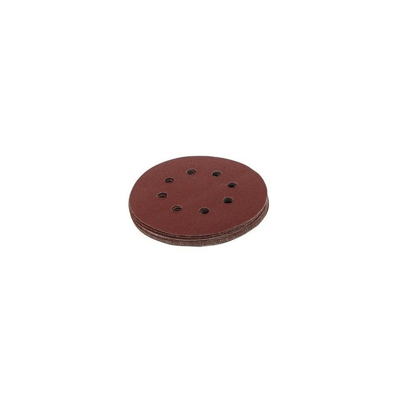 Silverline 479349 Hook and Loop Discs Punched 125 mm 10pce