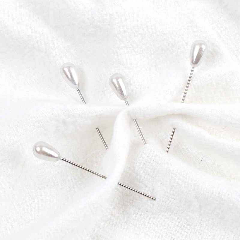 Phinus 220p コサージュピン ブートニエールピン ブートニアピン ホワイトパールピン ウェディングブーケピン ジュエリー/フラワーDIYクラフト用