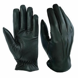 COLOURLINX Genuine Leather Gloves Warm Winter Thermal Unlined Fashion Outdoor Gloves Driving Chauffeur Party Casual Vintage Business Gloves (Black, L)